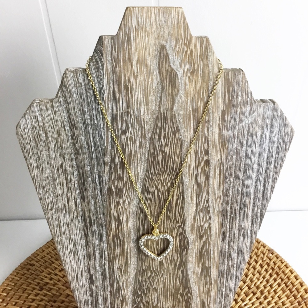 Vintage Gold Toned Necklace Heart